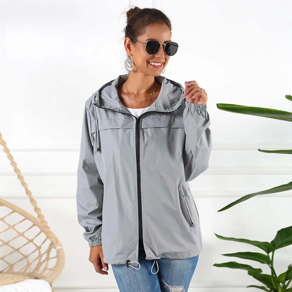 

Fall Waterproof Raincoat Long Sleeve Trench Coat Winter Clothes Women Rains Outdoor Womans Coats For Women Windproof Raincoat