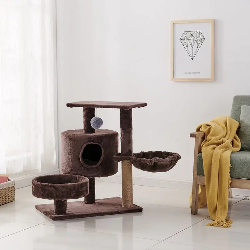 

Four Seasons Universal Cat Villa Home Cat Climbing Frame Durable Small Cat Paw Frame Springboard Nest Cat Tree One Cat Supplies