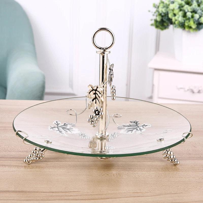 Роскошная домашняя Фруктовая тарелка ktv Стеклянное блюдо для фруктов и конфет