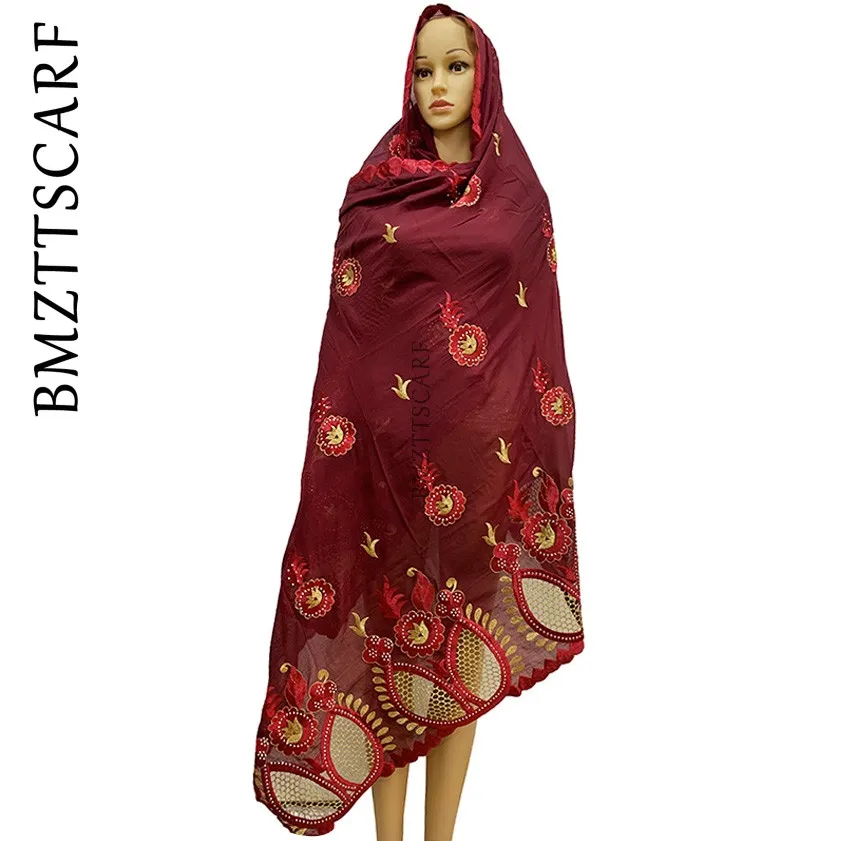

Muslim new scarf wrapped extended multicolor outdoor scarf cloak Ms embroidered scarf BM929