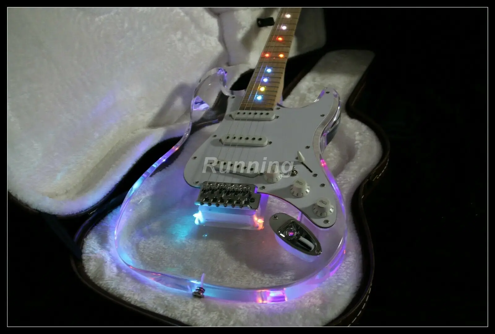 Высококачественная электрогитара с красочным Светодиодный светильник