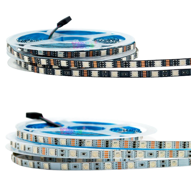 

5m 60LEDs/M SMD 5050 RGB LED Strip Light Narrow Side 6mm Width PCB Flexible Lamp Tape DC 5V 12V 24V Not waterproof For KTV
