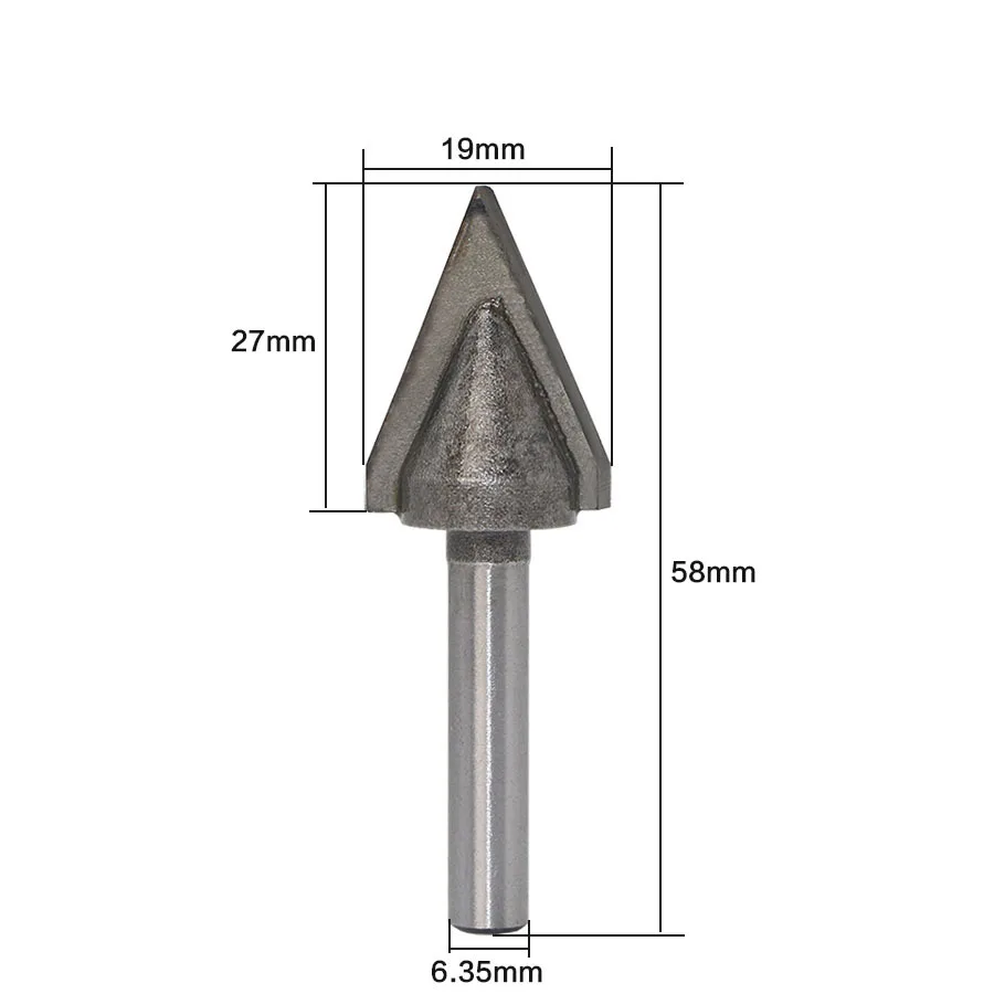 1 шт. 6 35 мм V Bit CNC твердосплавная Концевая фреза Вольфрамовая сталь