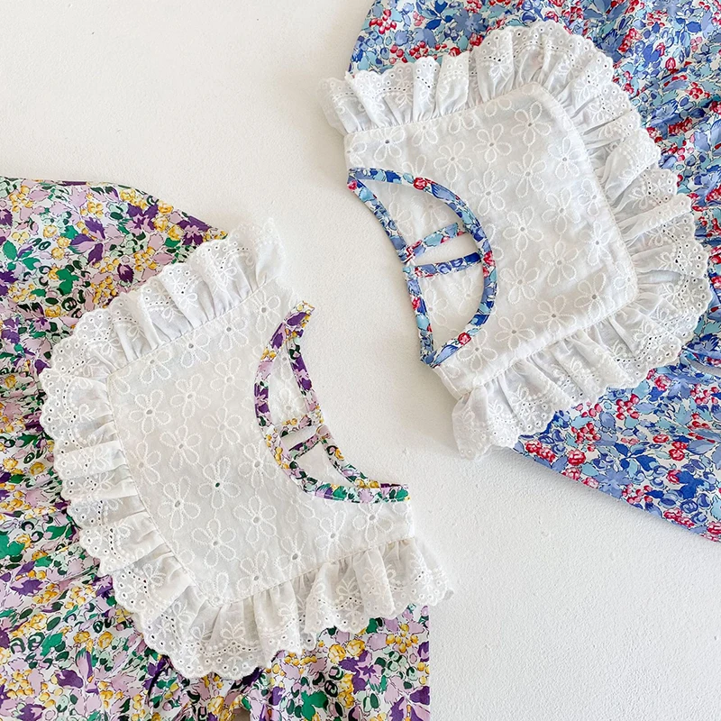 Осенняя одежда для малышей девочек комбинезон + шапочка Одежда новорожденных