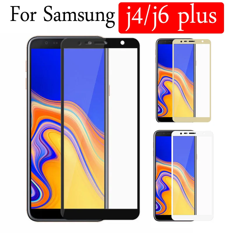 Защитное стекло для Samsung j6 J4 Plus защита экрана Galaxy j6plus j4plus закаленное Samsun Samsong galax