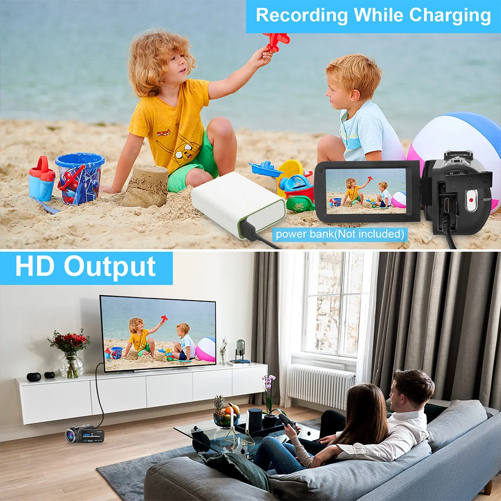 Видеорегистратор 4K 56MP WIFI для Youbute сенсорный экран ночное видение цифровая камера