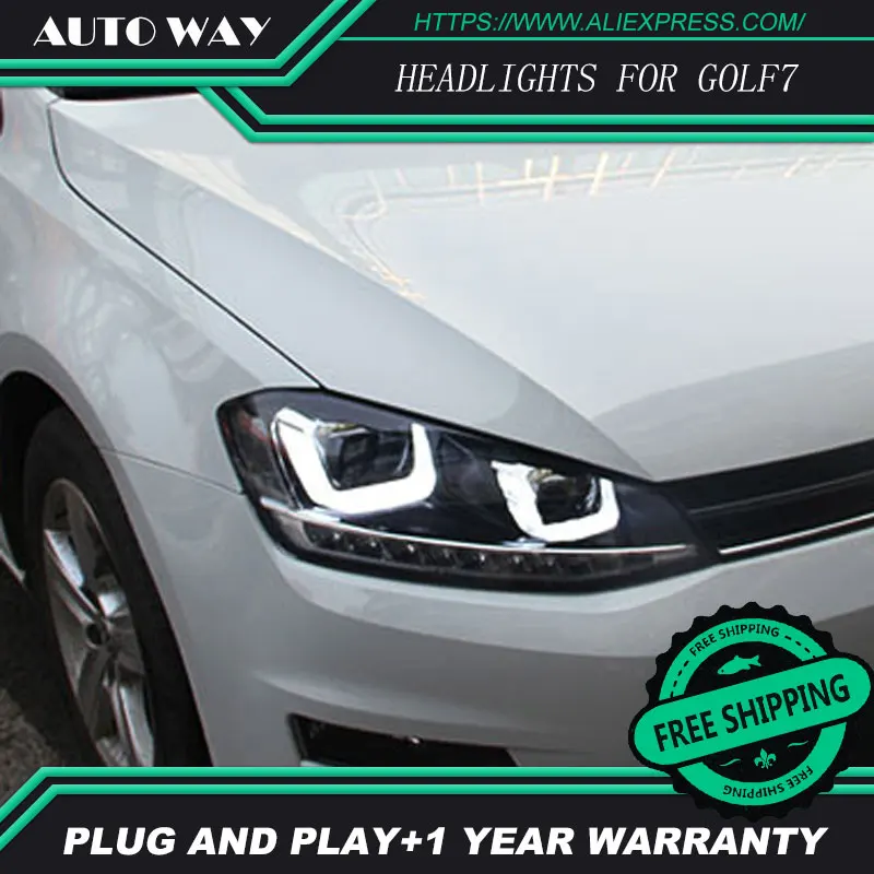 Светодиодный чехол для фар VW Golf 7 Golf7 MK7 2014 2017|car styling led|bi-xenon lensled hid |