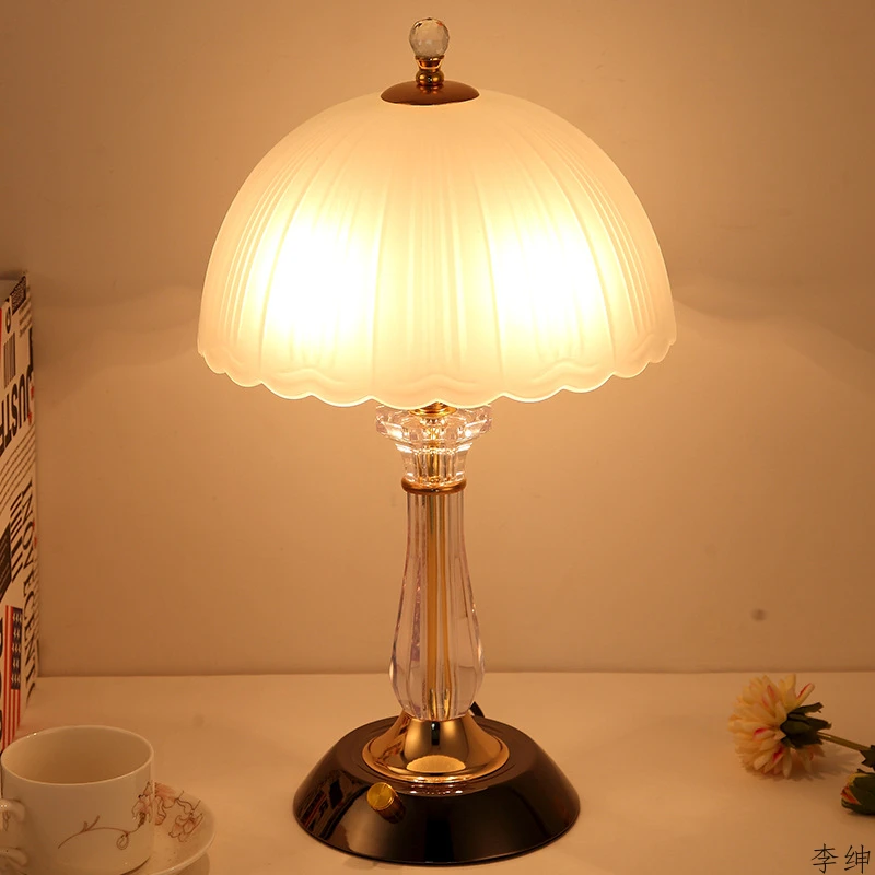 Скандинавский Хрустальный светодиодный настольный светильник для спальни