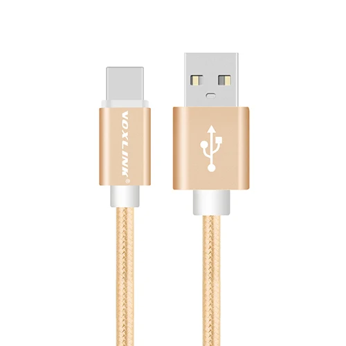 VOXLINK, 5 шт. в упаковке, USB-8-контактный кабель, нейлоновый usb кабель для зарядки и передачи данных для iPhone X Xs, xr, 8, 8 plus, 7 plus, 6s plus, 5S, iPad Air, usb-кабель - Цвет: Gold