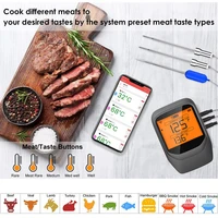 aidmax pro07 digital wireless meat thermometer magnetic back adjustable stand smart app control thermometer for bbq grill oven