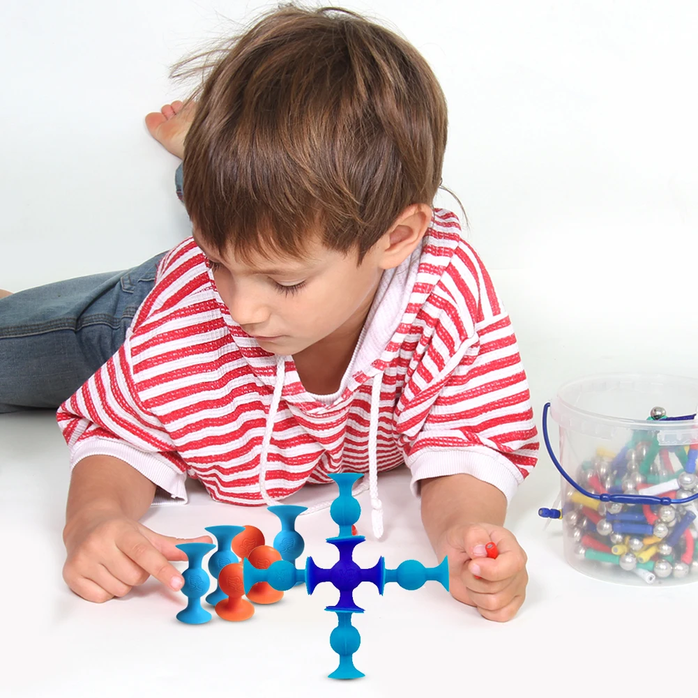 

Silicone Suction Darts Toys DIY Assembling Game Kids Adults Stress Reliver Sticky Suction Stick Ball Outdoor Competitive Game