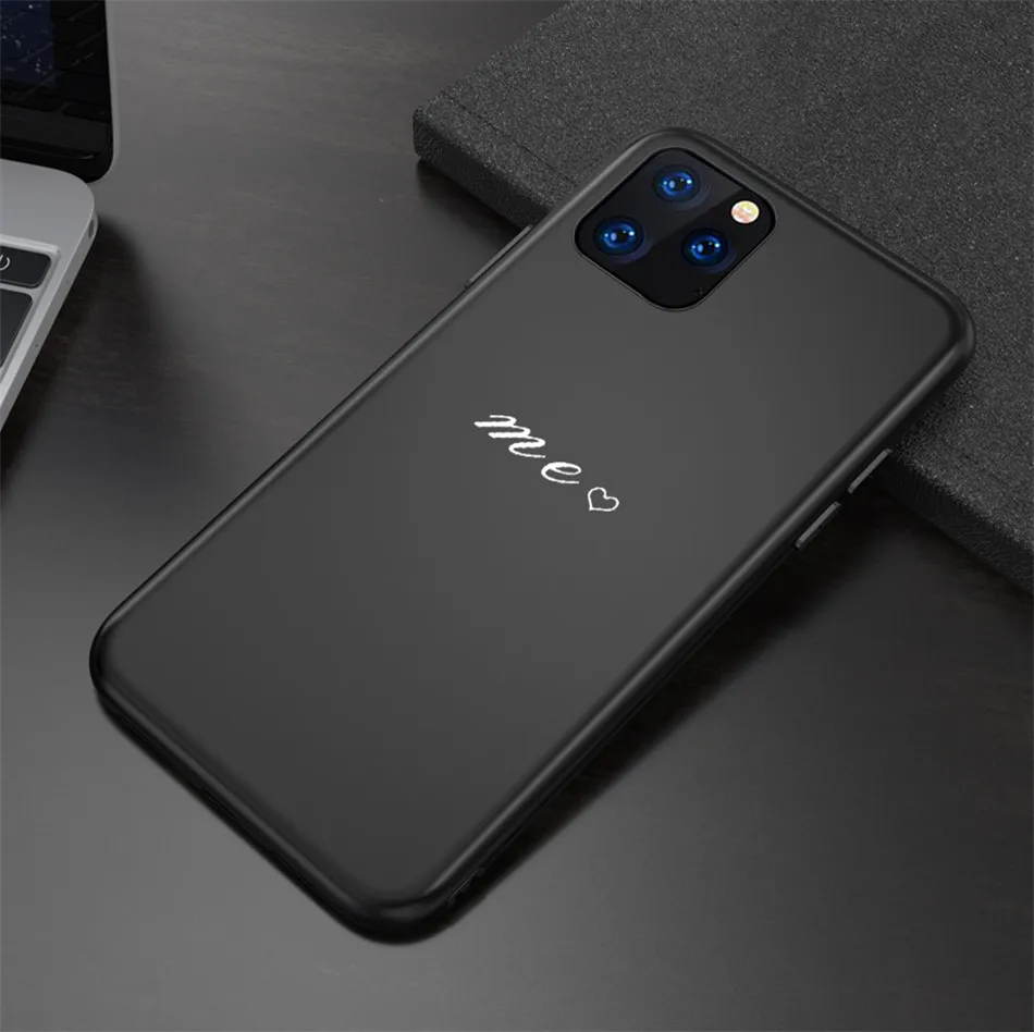 Lovebay Пары Любовь Сердце Простой чехол для телефона для iPhone 11 Pro Max X XS XR Xs Max 6 6s 7 8 Plus Мягкий ТПУ силиконовый чехол