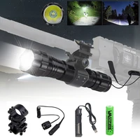 501b xm l t6 led weapon gun light white tactical hunting flashlightrifle scope airsoft mountremote switch18650charger