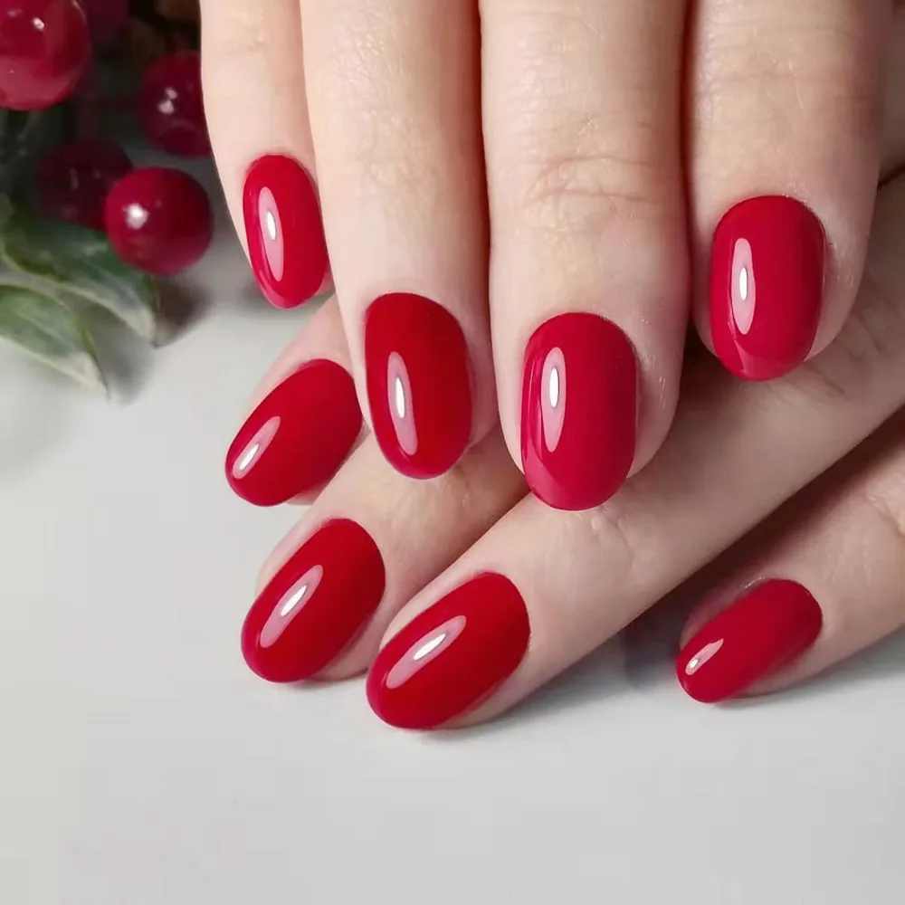 

24Pcs Press On Artificial Fake Fingernail Shiny White Short False Nails For Design DIY Lady Finger Tip Manicure Tools