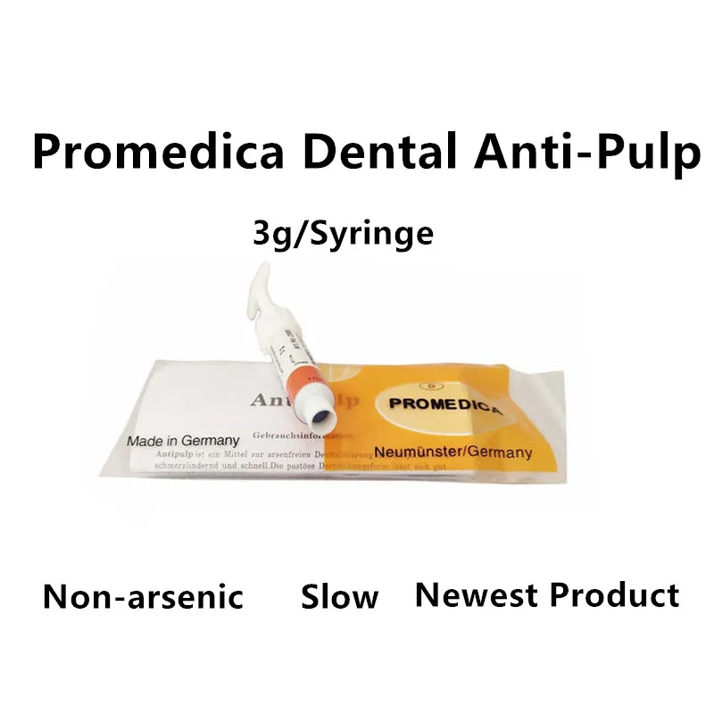 2Pcs Promedica Dental Pulp Devitalizer Devitalization Paste Endodontic Antipulp Non-arsenic 3g/Syringe German
