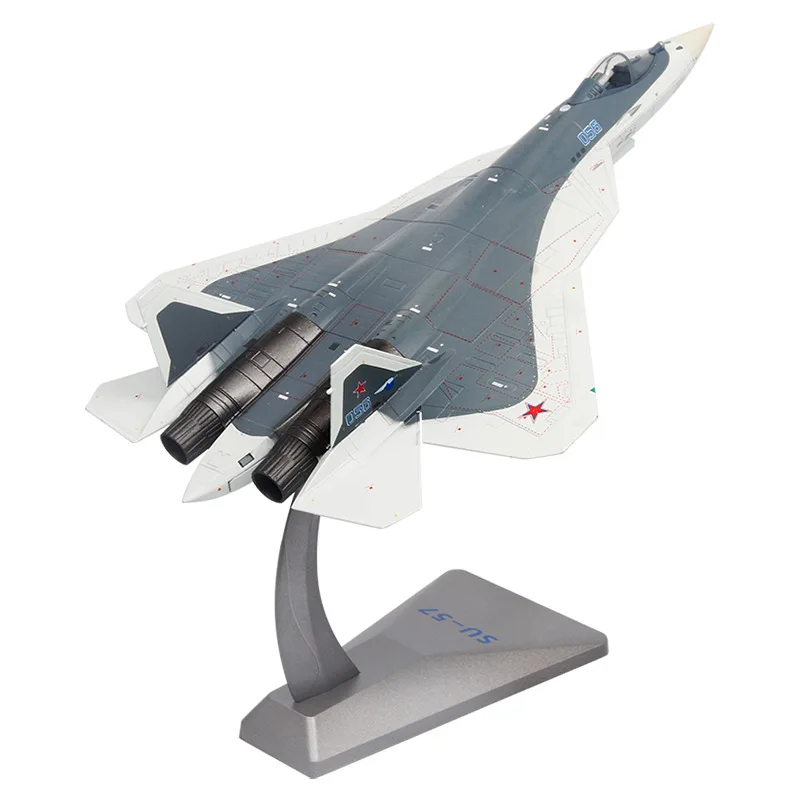 Russia Air Force T-50 Su57 Su-57 мест модель истребителя игрушки металлический самолет военный