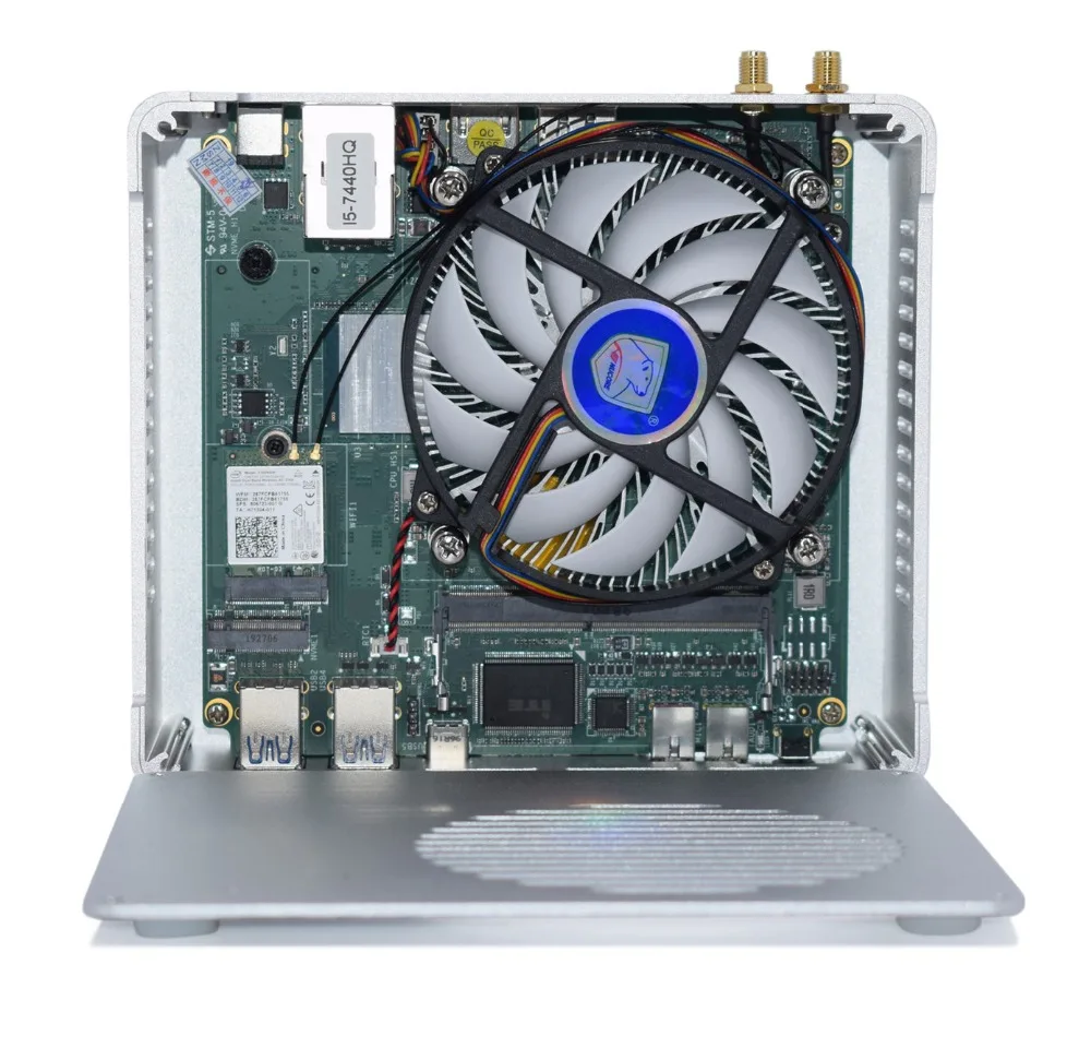 Portable Fan Mini Pc Intel Core i5 7300HQ i7 7820HK 8750H Tv Case Windows10 DP HDMI 4K HTPC Office Gamer Desktop Computer