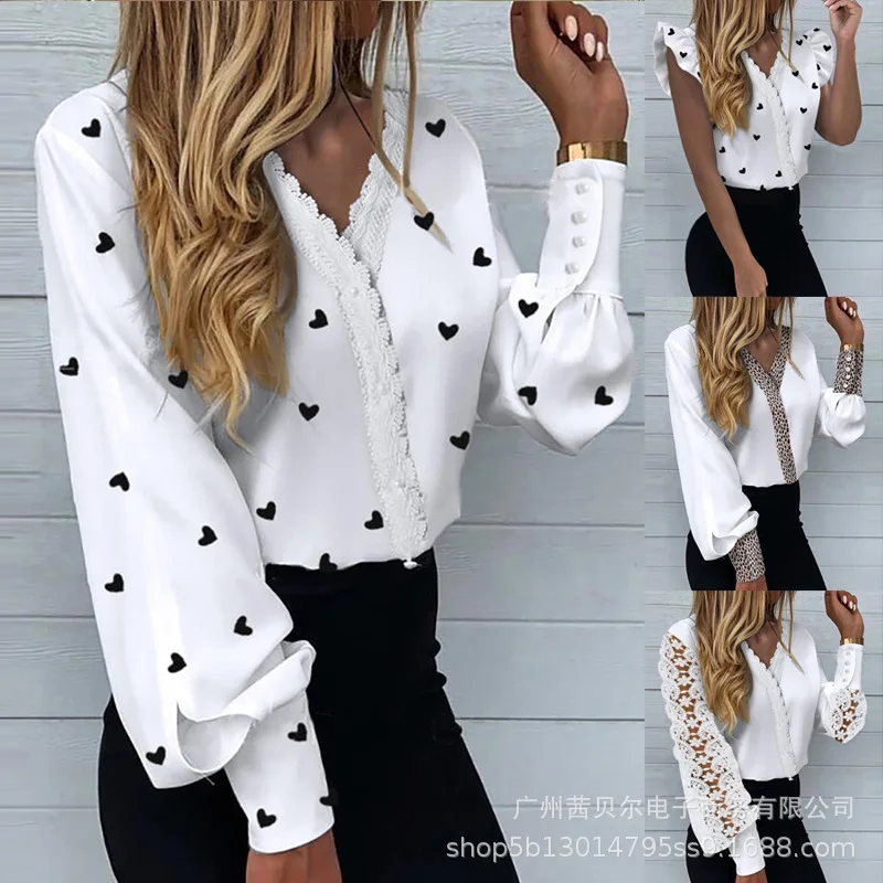 

New full size love long-sleeved cardigan lantern sleeve top