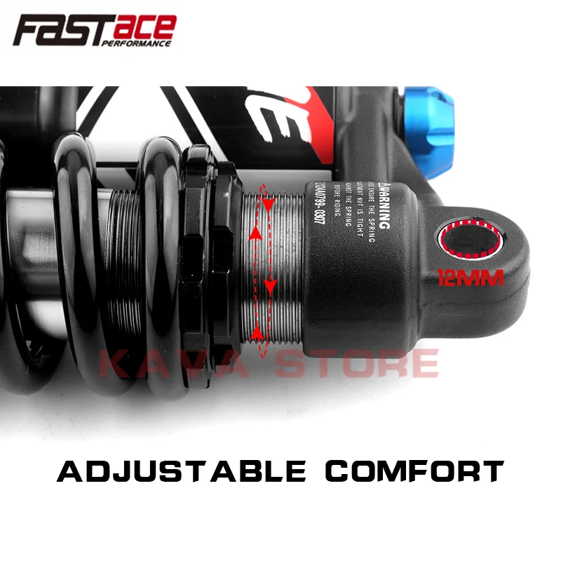 

Fastace DBA53RC Mountain Bike Downhill Rear Shock 190mm 200m 210mm 220mm 240mm 550lbs MTB DH Shocks Compatible with DNM rcp2S