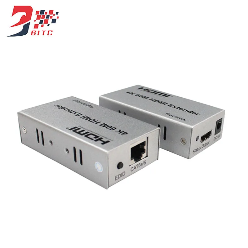 SZBITC 4K HDMI удлинитель 60 м расширение Full HD 3D HDMI сплиттер Cat5e/6 RJ45 Ethernet кабель передатчик приемник