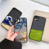 van gogh starry night oil painting phone case for iphone 13 12 11 7 8 plus mini x xs xr pro max matte transparent cover