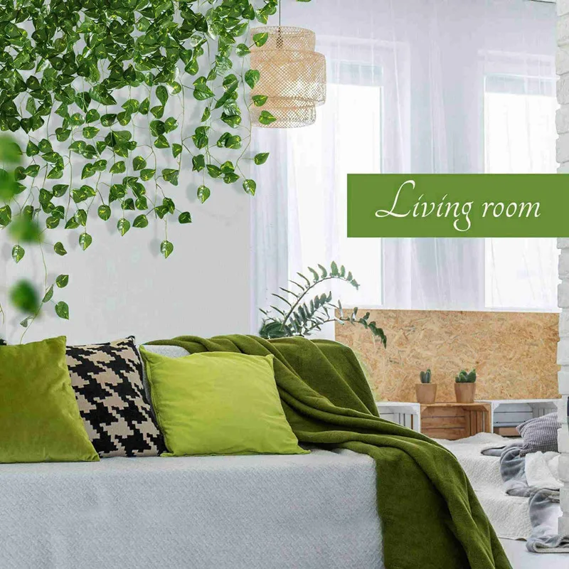 

72 Pcs Artificial Plants Of Vine False Flowers Ivy Hanging Garland for the Wedding Party Wall Decor, E & B