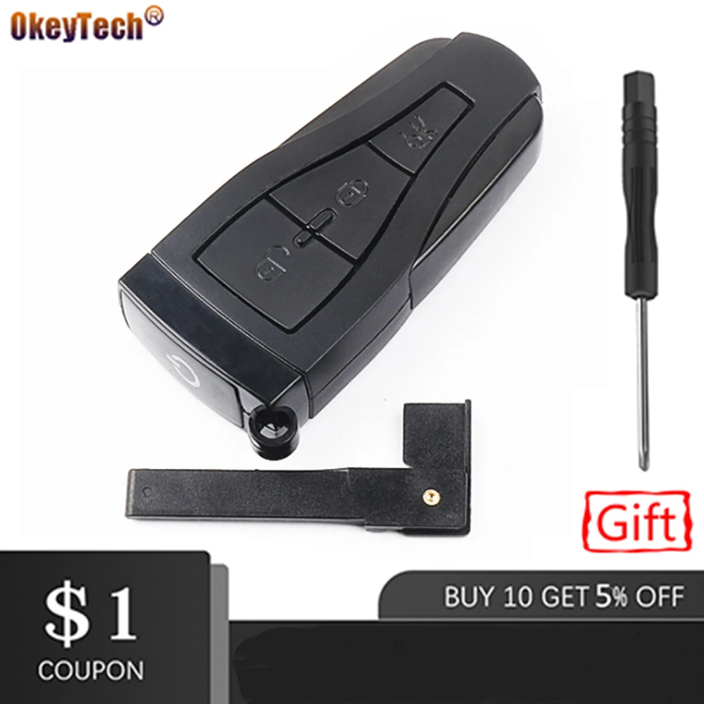 OkeyTech Автомобильный ключ для MG6 MG550 Uncut Blade 3 кнопки высокое качество Замена