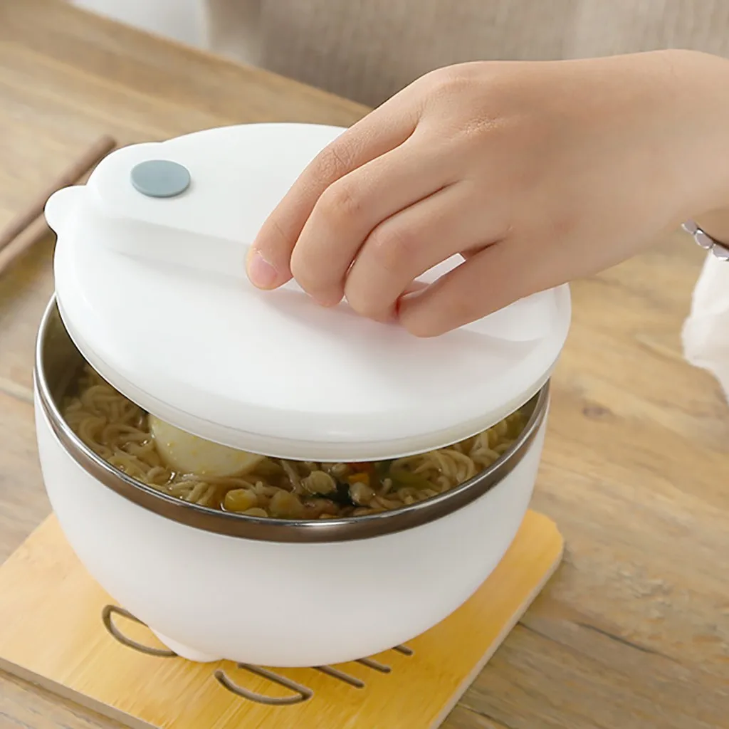 Миска из нержавеющей стали с ручкой контейнер для еды чаши риса и супа миски