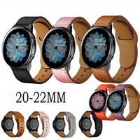 20mm genuine leather strap watchband for samsung galaxy watch4 40 44mm for samsung galaxy watch 4 classic 42mm 46mm bracelet