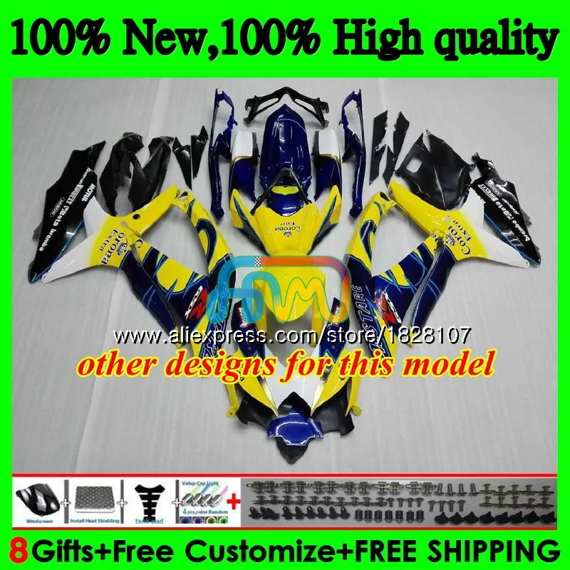 OEM для SUZUKI GSXR зеленый белый 600 750 CC GSX R600 GSXR600 08 09 10 38b. 33 K8 GSXR750 2008 2009 2010