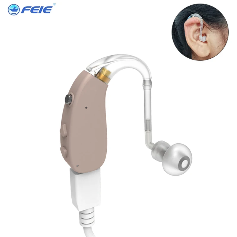 

Перезаряжаемый через USB цифровой высокомощный слуховой аппарат, регулируемый усилитель качества звука, портативный слуховой аппарат для глухих пожилых людей