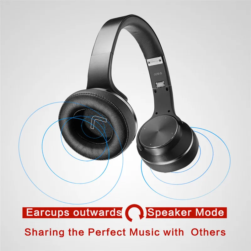 Фото Беспроводные наушники 2 в 1, складные NFC Hi-Fi стереонаушники SODO, Bluetooth-совместимые наушники 5,0 с микрофоном, поддержка TF/FM №4