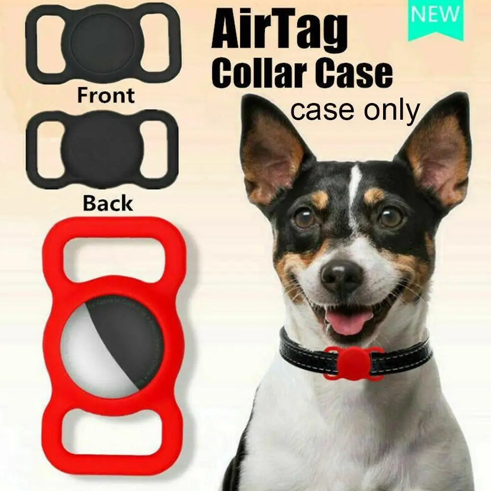 

Pet Silicone Protective Case GPS Finder Portable Dog Cat Collar Loop for Apple Airtags Locator Tracker Device Anti-lost Colorful