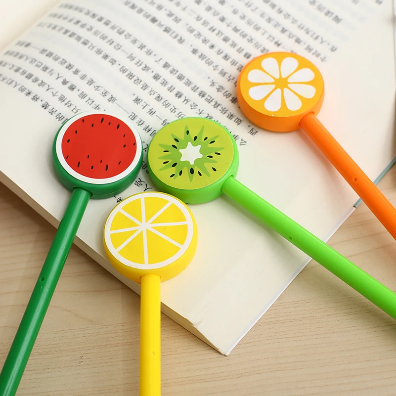 12 шт. креативная Милая фруктовая гелевая ручка забавная каваи канцелярские
