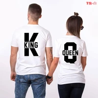 king queen couples t shirt for men women summer short sleeve t shirt tops lovers tee shirt king queen couple t shirt harajuku