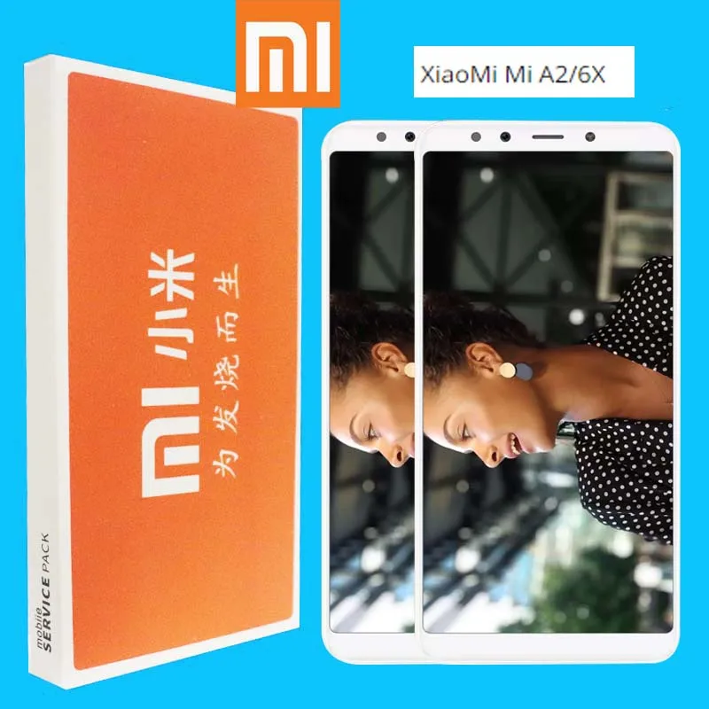 2160*1080 ЖК дисплей с рамкой для XiaoMi Mi A2 MIA2 экран Замена 6X дигитайзер в сборе|Экраны