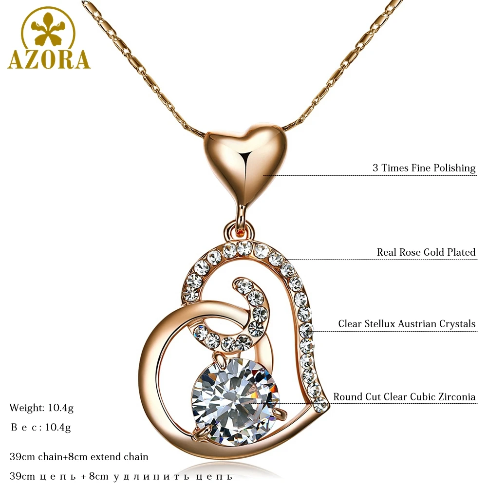 Женское ожерелье с подвеской в виде двойного сердца|heart pendant necklace|necklace apendant necklace |