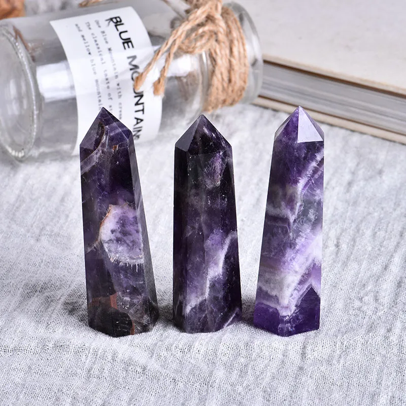 1 шт. натуральный кристалл фантазия аметист драгоценный камень кварц минеральные