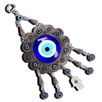turkey demon eye nazar boncu%c4%9fu hand of fatima metal glass car pendant amulet meditation healing wind chime home hanging ornament