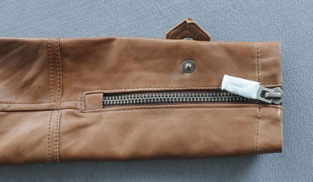 

Fashion multi-pocket lambswool turn-down collar sheep skin genuine leather jacket In the long section mans clothing slim fit