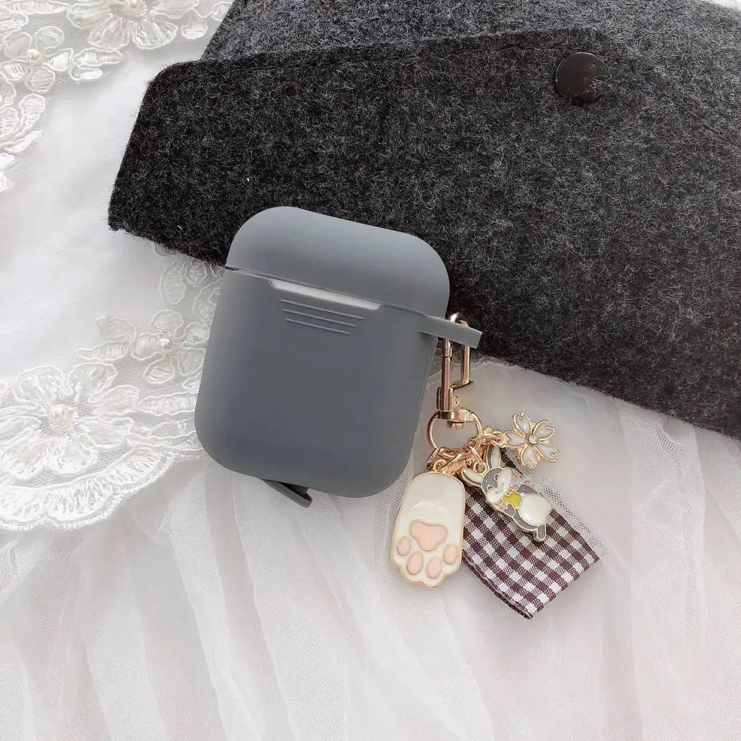 C4 Чехол для Air pods 1/2 для AirPods Pro с милым рисунком и кольцом для ключей, роскошные аксессуары, брелок, силиконовый чехол s, чехол для наушников - Цвет: C4