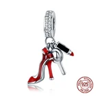 Auffik подлинное 100% Стерлинговое Серебро 925 пробы на высоком каблуке ожерелье с подвеской подходит для оригинального браслета и амулетного браслета DIY очаровательные ювелирные изделия