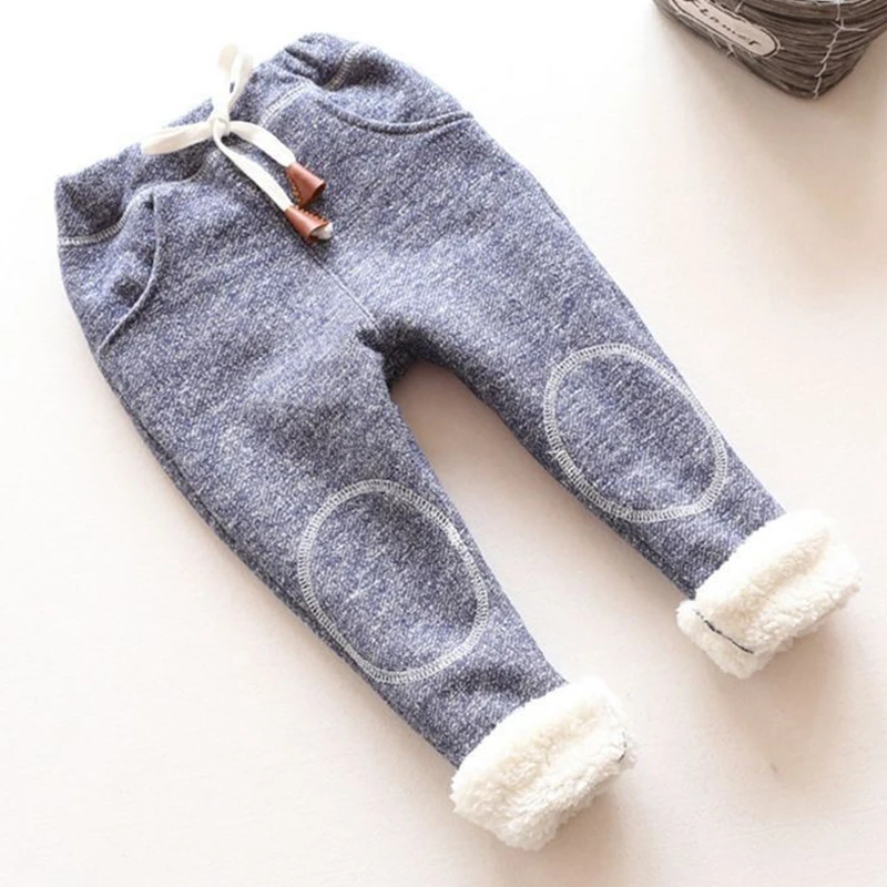 Зимние штаны для малышей штаны для маленьких мальчиков и девочек штаны для малышей, плотные бархатные леггинсы для девочек Детские Зимние теплые спортивные штаны