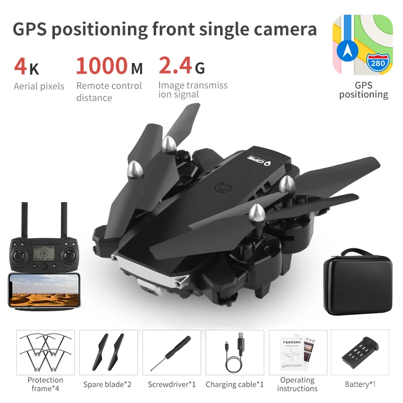 

5G K2 Pro GPS Drone 4k HD Dual Camera Visual Positioning 1080P WiFi Fpv Mini Drone Height 1KM Long Distant Rc Quadcopter Rc Dron