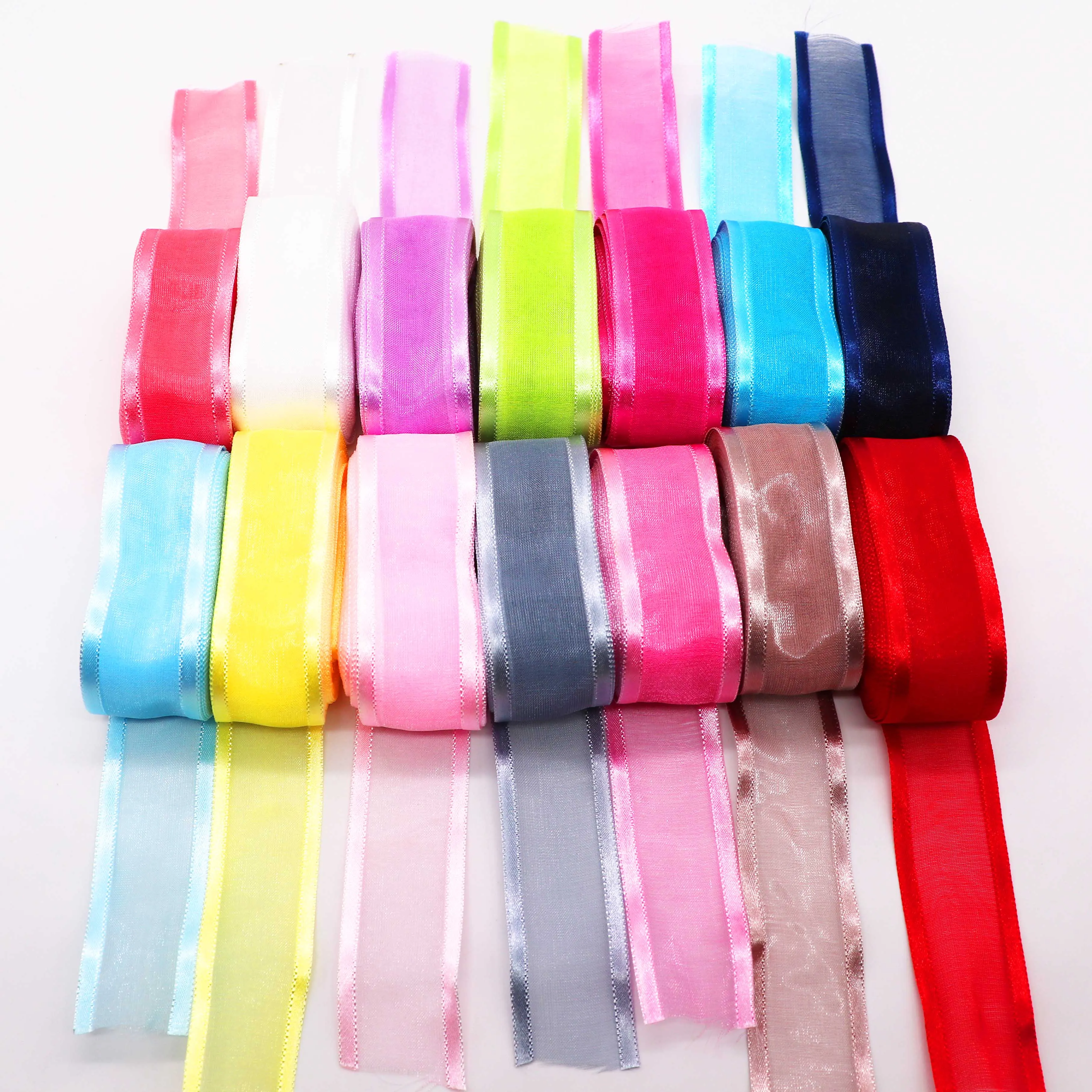 Атласная лента из органзы для края 5 м 25 мм украшения свадебной вечеринки ручная