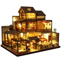 kids toys diy dollhouse assemble wooden miniatures doll house furniture miniature dollhouse puzzle educational toys for children