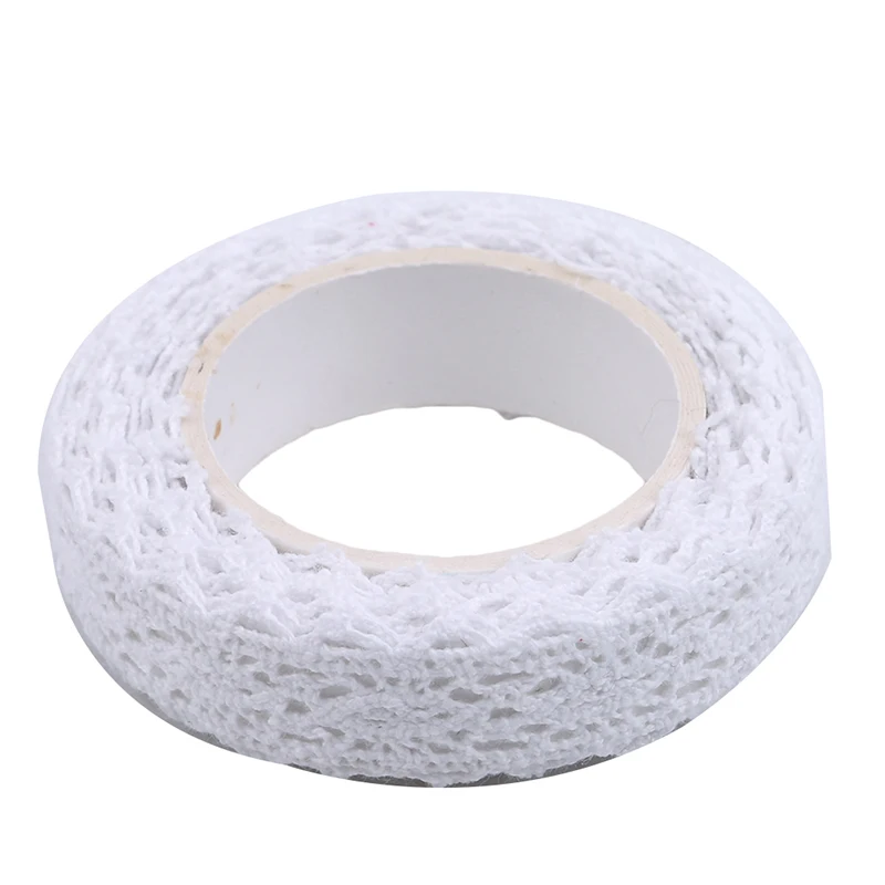White Lace Tape Exquisite Cotton Tapes Bilateral Hand Account Album Decorative Office Adhesive Stationery Sticker | Дом и сад
