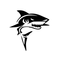 car stickersshark jaws decorative motorcycle decals accessories creative sunscreen cover scratches waterproof pvc13cm13cm