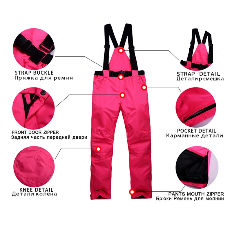 SAENSHING зимние лыжные брюки для женщин и мужчин водонепроницаемые с хлопковой