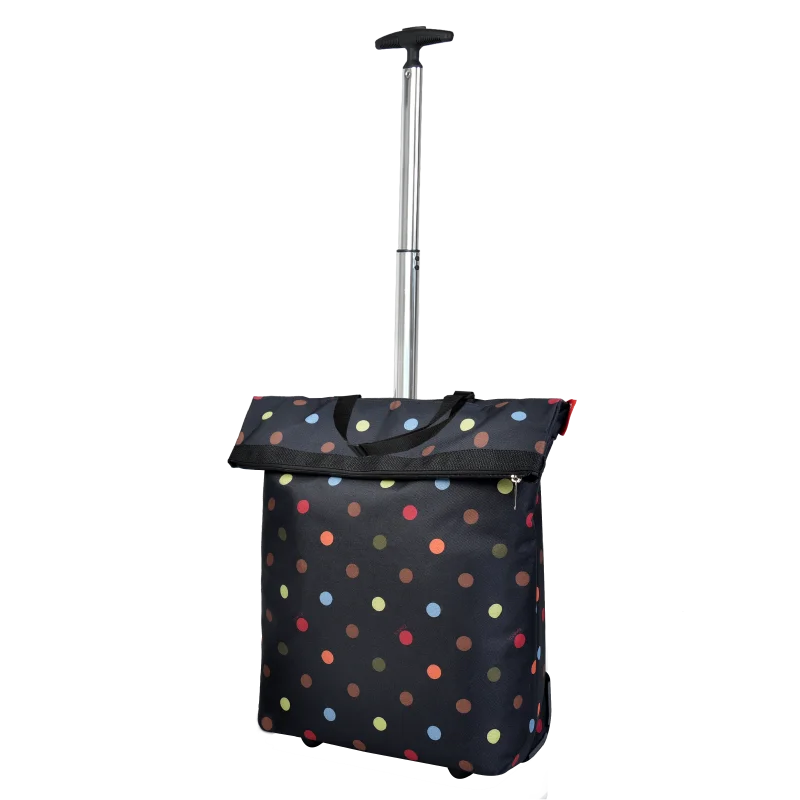 fashion shopping cart Oxford cloth portable Trolly 3-position folding trolley stainless steel Pull Rod bag with mute wheel